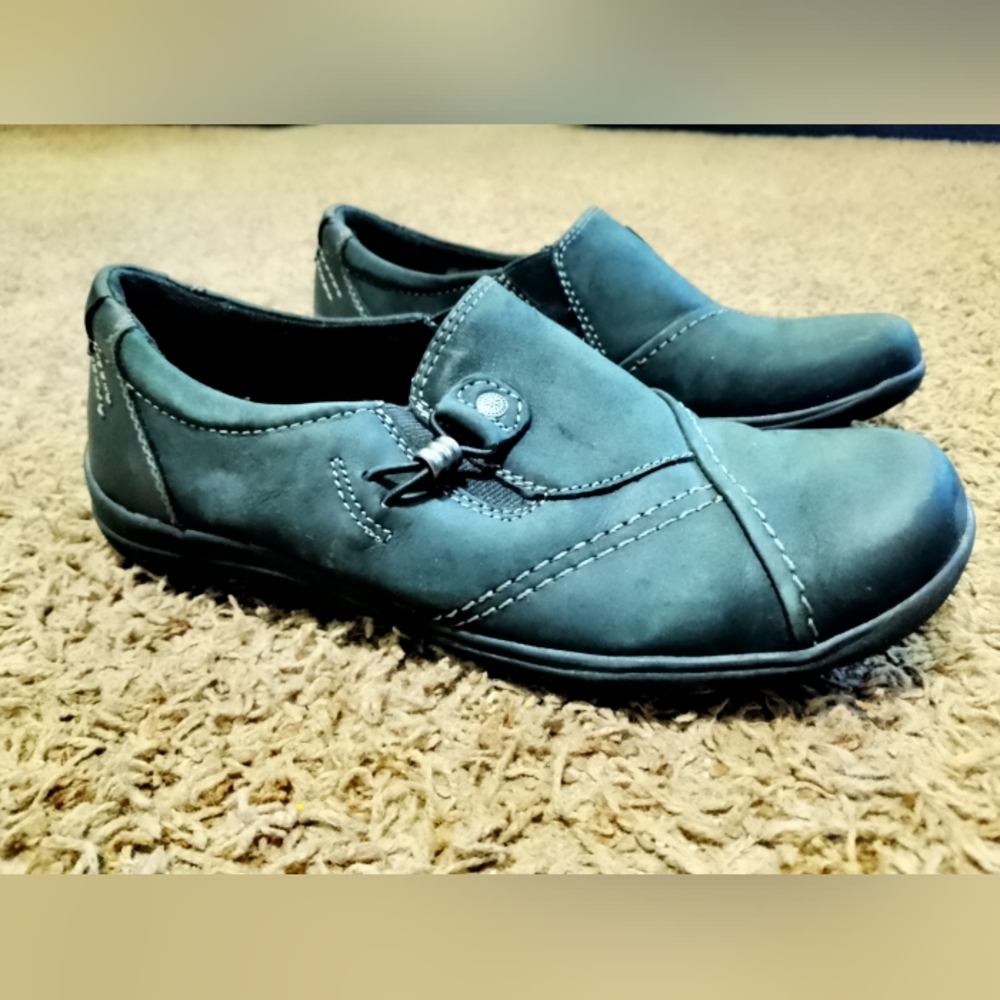 Michel Meynard Rapid Black Slip On Women’s Size 7.5M Leather Clogs